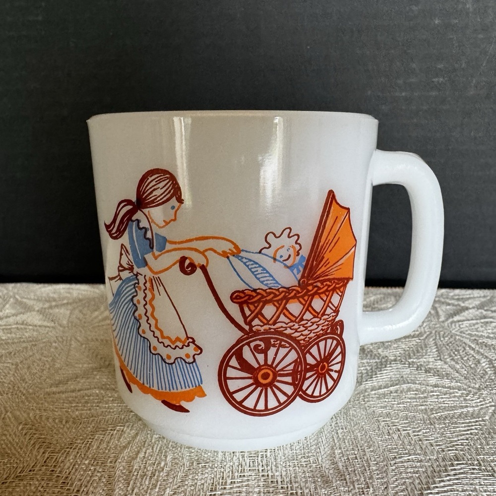 Vintage Glasbake "Love is Another Name for Mother" Milk Glass Mug New Mom Gift